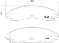 Brembo Bremsbelagsatz, Scheibenbremse P 23 149 FüR Chrysler Lancia Dodge