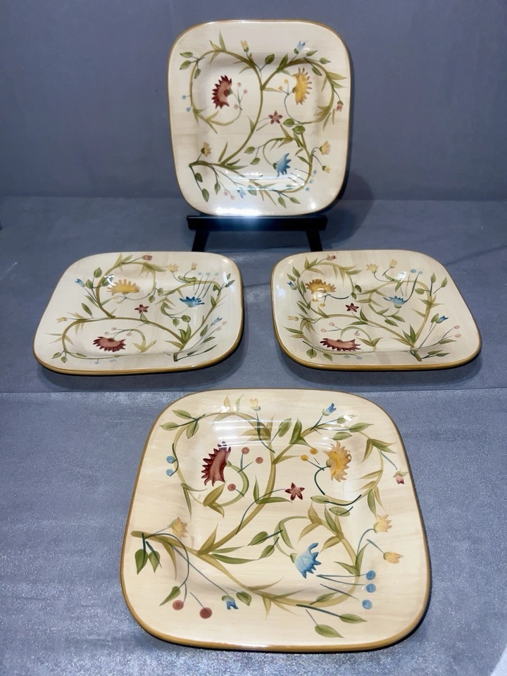 Juego de 4 platos de ensalada American Simplicity florales 8-1/2” ¡Nunca usados! Foto 2 de 4