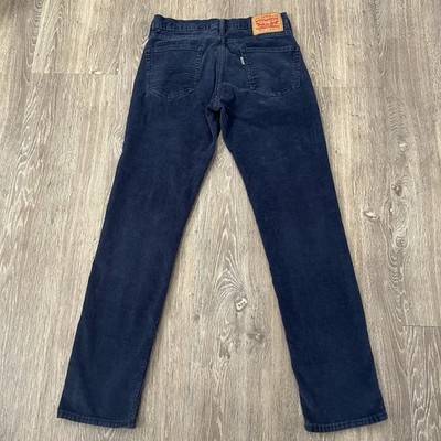 Levi's 511 Cordhose gerades Bein schmale Passform marineblau Baumwolle Passform wie 30 W x 31 L