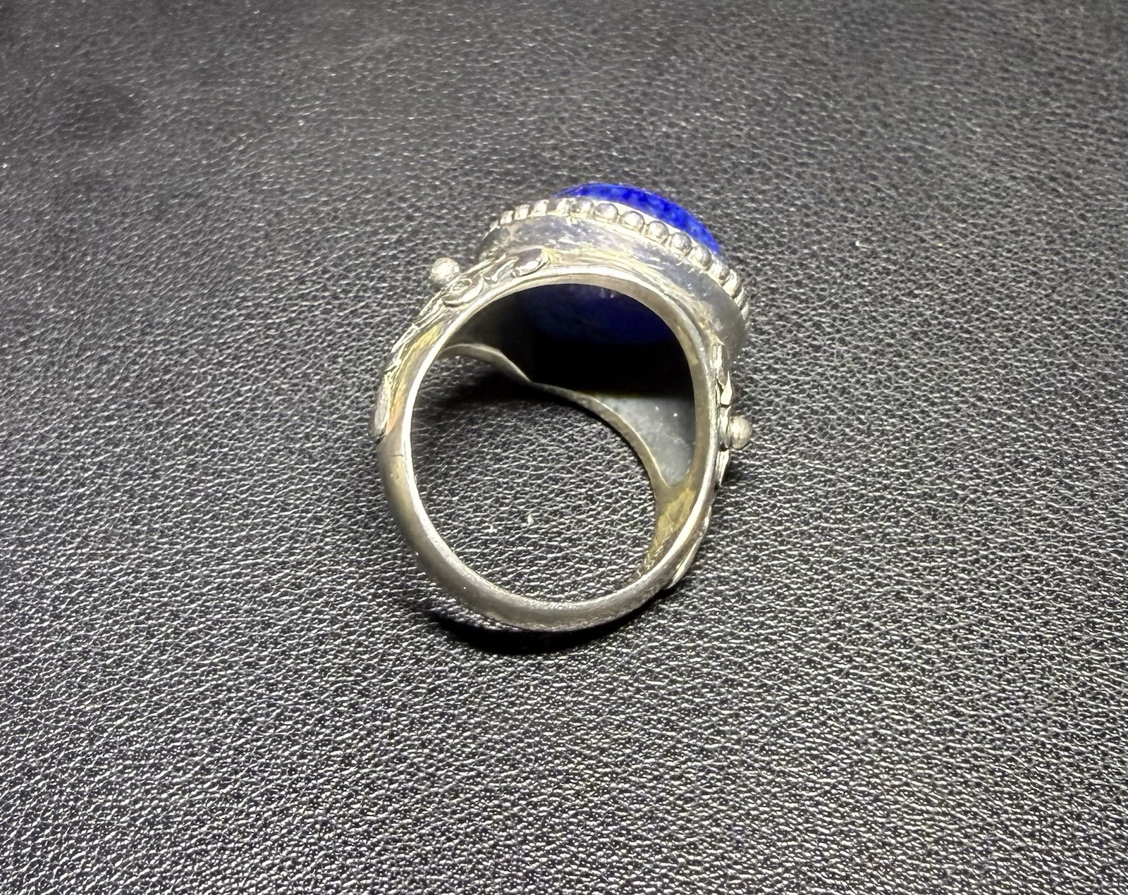 Solid 925 Sterling Silver Lapis Lazuli Ring – Han… - image 3