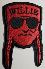 Willie Nelson red Patch approx 2.5 x 3.75"