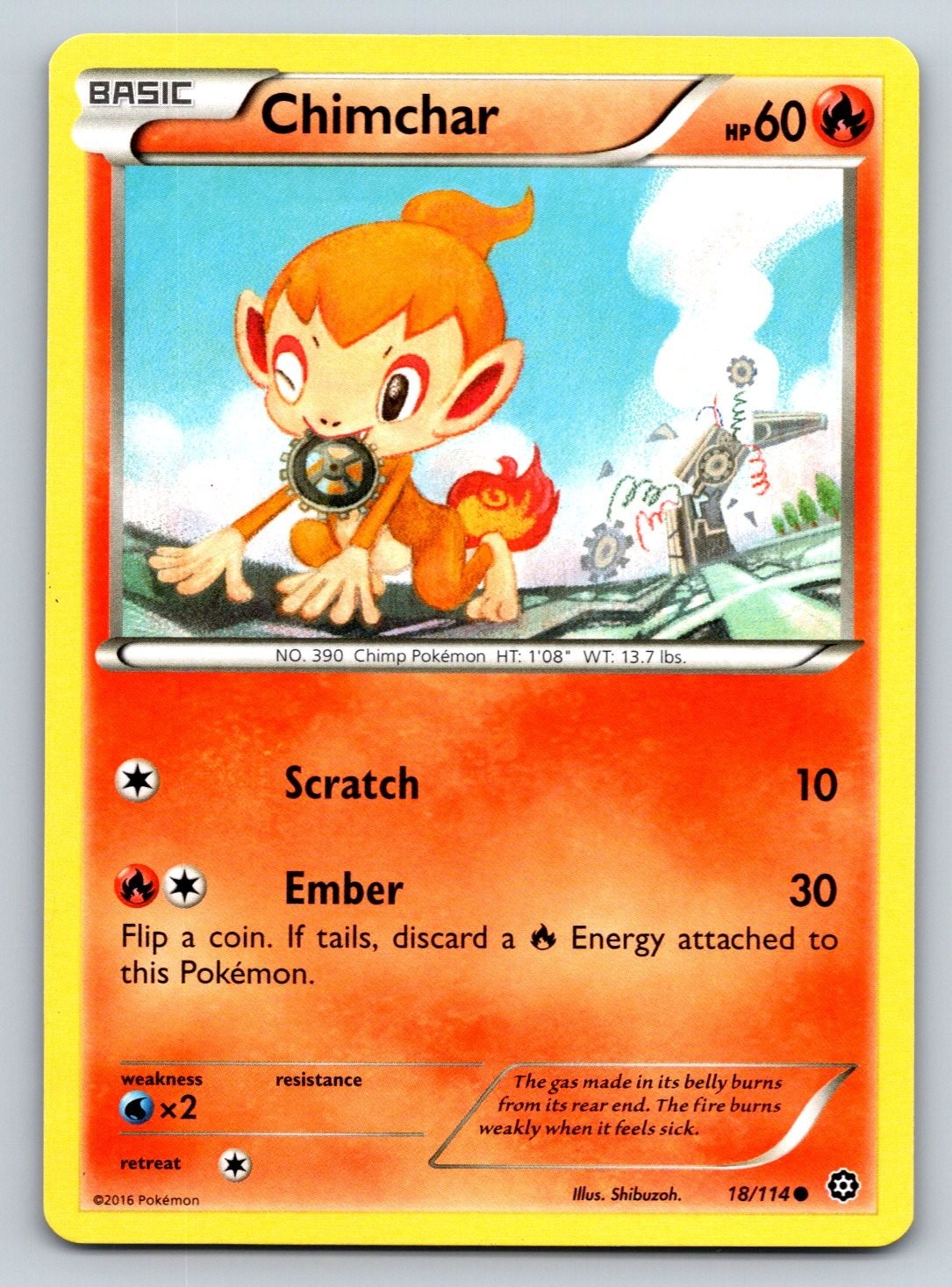 Pokemon Chimchar BREAKthrough 18/114 Common EN