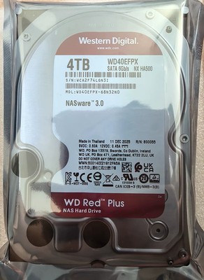 Western Digital Red Plus WD40EFPX 4TB 3.5'' 7.2K SATA Hard Drive