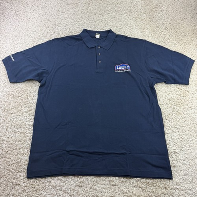 #ad Lowe’s Installation Services T Shirt Men’s Size XL Blue Independent Contractor $14.99