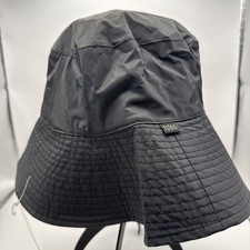 Totes Rain Hat Adult One Size Black Wide Brim Bucket PVC New With Tag