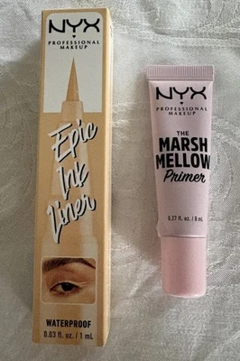 NYX PROFESSIONAL MAKEUP Epic Ink Liner Marshmallow & Primer .03 & .27 Fl Oz New - Image 1 of 4