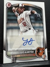Luis Almeyda Auto 2025 Bowman Baseball #BPA-LA Prospect Autographs Orioles