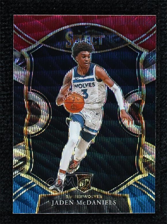 2020-21 Panini Select Concourse Tri-Color Prizm Jaden McDaniels #88 0b3
