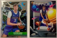 2 Card Lot - Cooper Flagg - 2026 Cosmic Chrome - Space Walk and Base - ROY