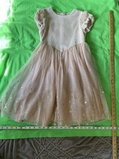 Mini Boden Kids' Foil Star Tulle Party Dress 6-7Y - Provence Dusty Pink / Gold