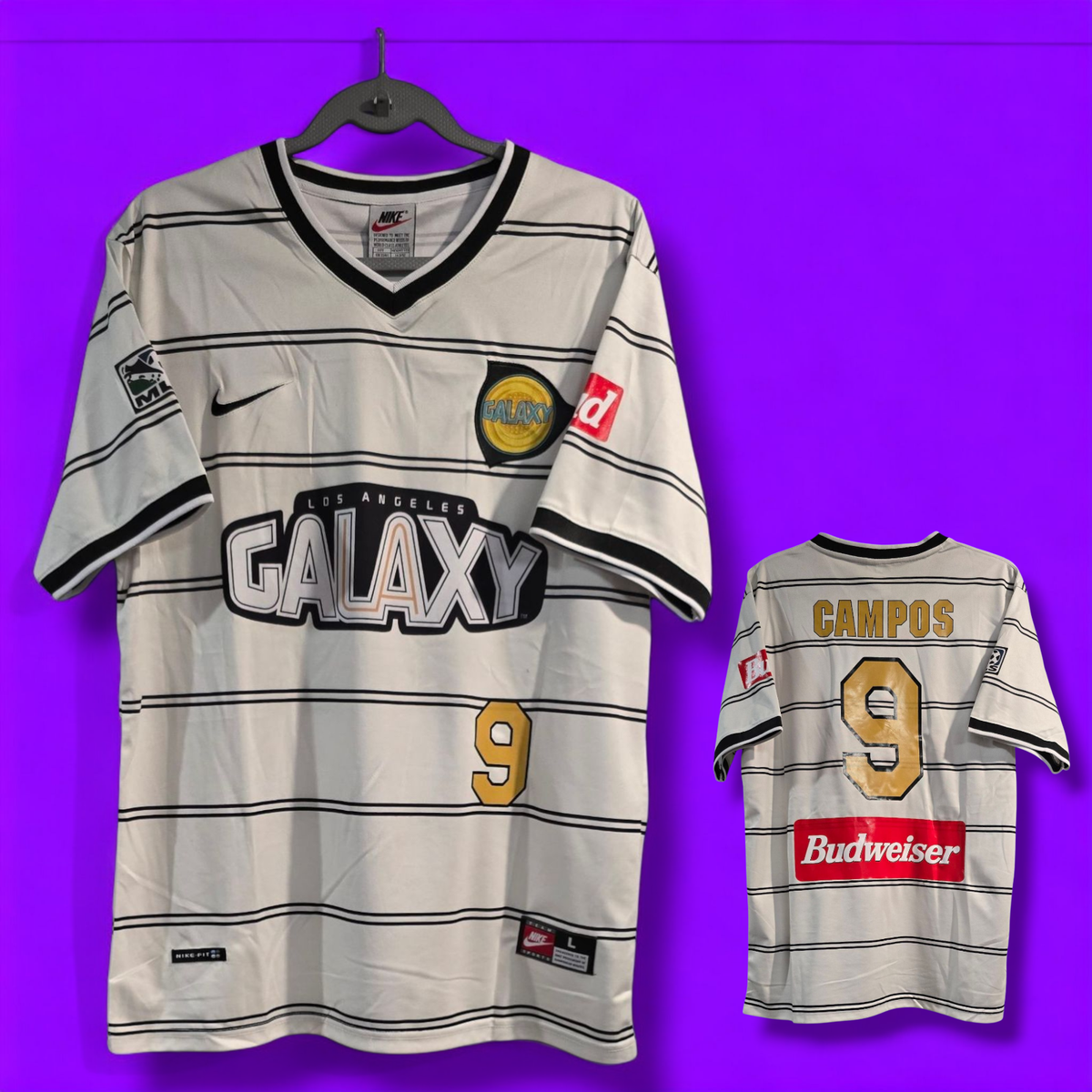 LA GALAXY 97/98 THIRD - Retro - Soccer - JORGE CAMPOS # 9 - LARGE