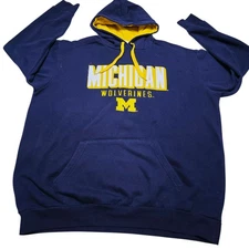 Champion University of Michigan Wolverines Pullover Hoodie Size XL Embroidered