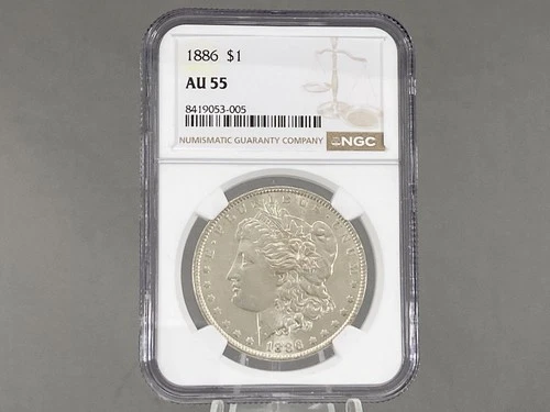 1886 Morgan Dollar NGC AU 55 8419053-005