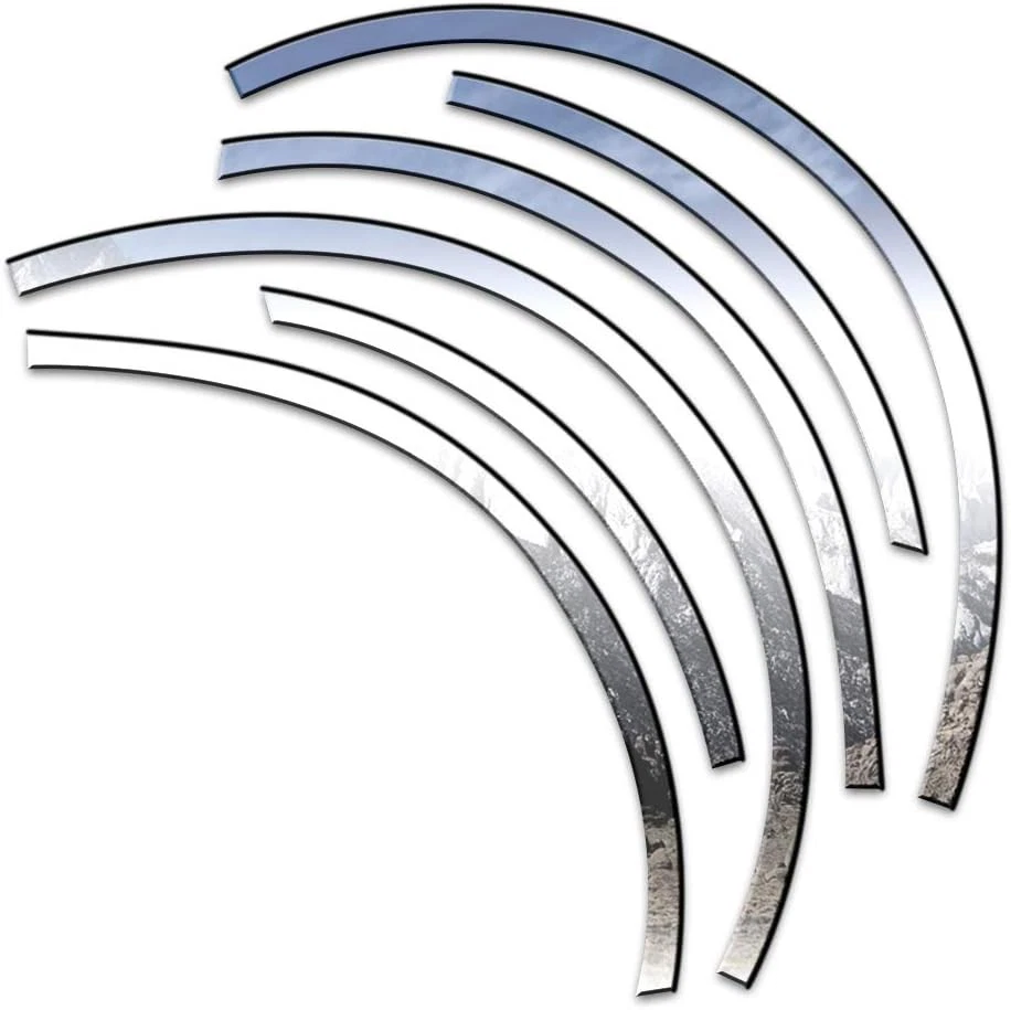 6 piezas. Guardabarros de acero inoxidable FX de lujo con 3M y junta para Ford Taurus X 2008-09 Foto 4 de 4