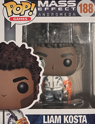 VAULTED Funko PoP Games Mass Effect Andromeda Liam Kosta Incl. Soft Protector