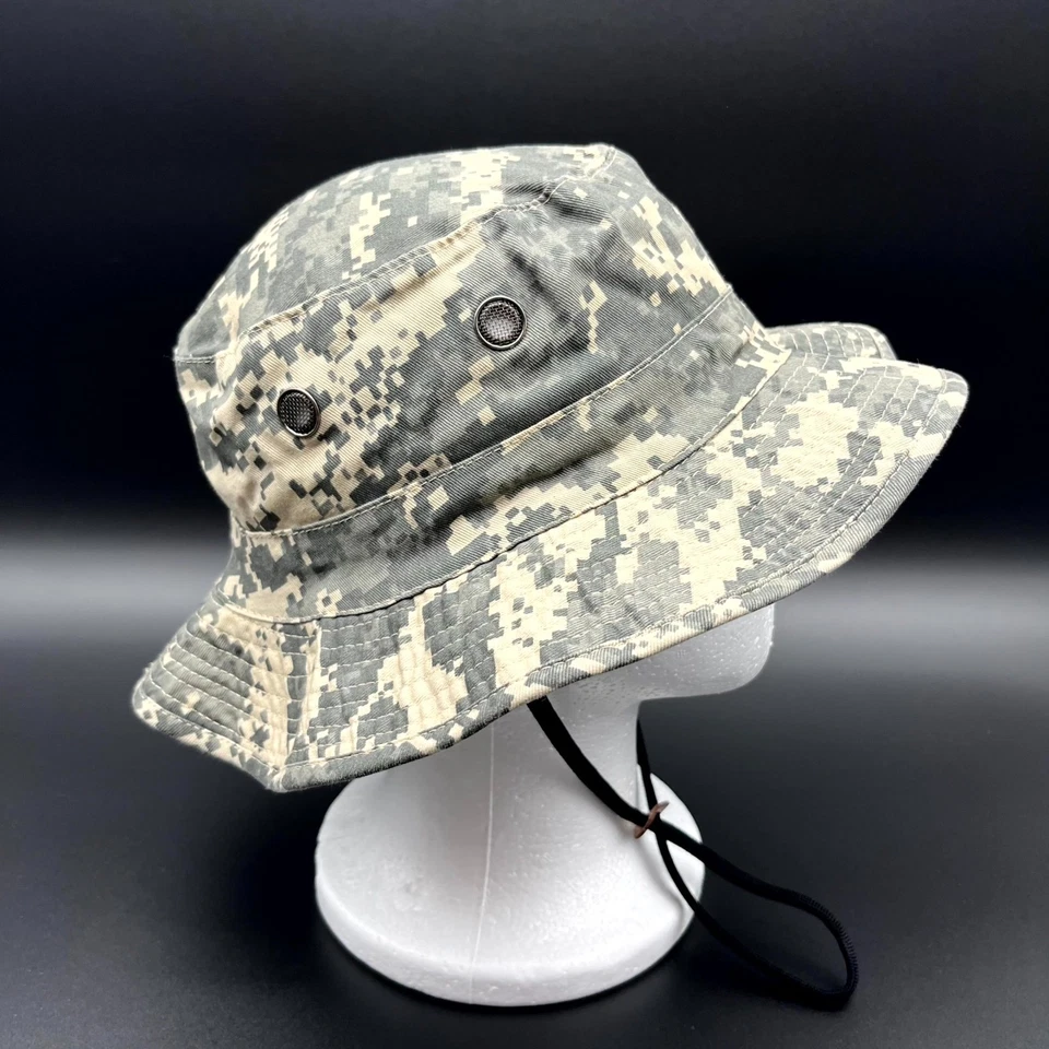 Sierra Mountain Gear Hat Mens Camo Bucket Hat Fisherman Boonie Strap Wide Brim - Image 3 of 4