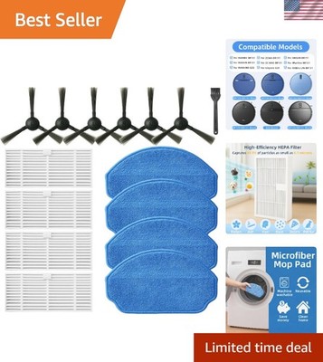 Replacement Parts for MAMNV BR151 - 6 Brushes, 4 HEPA Filters & 4 Mop Pads