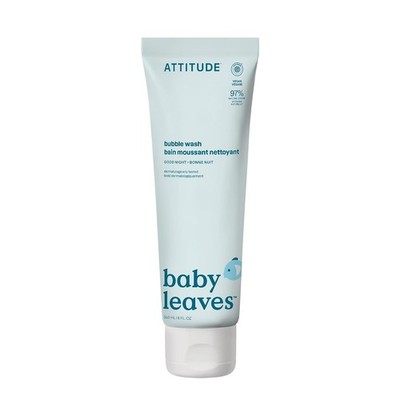 ATTITUDE Bubble Body Wash for Baby, EWG Verified, Dermatologically Tested, Plant