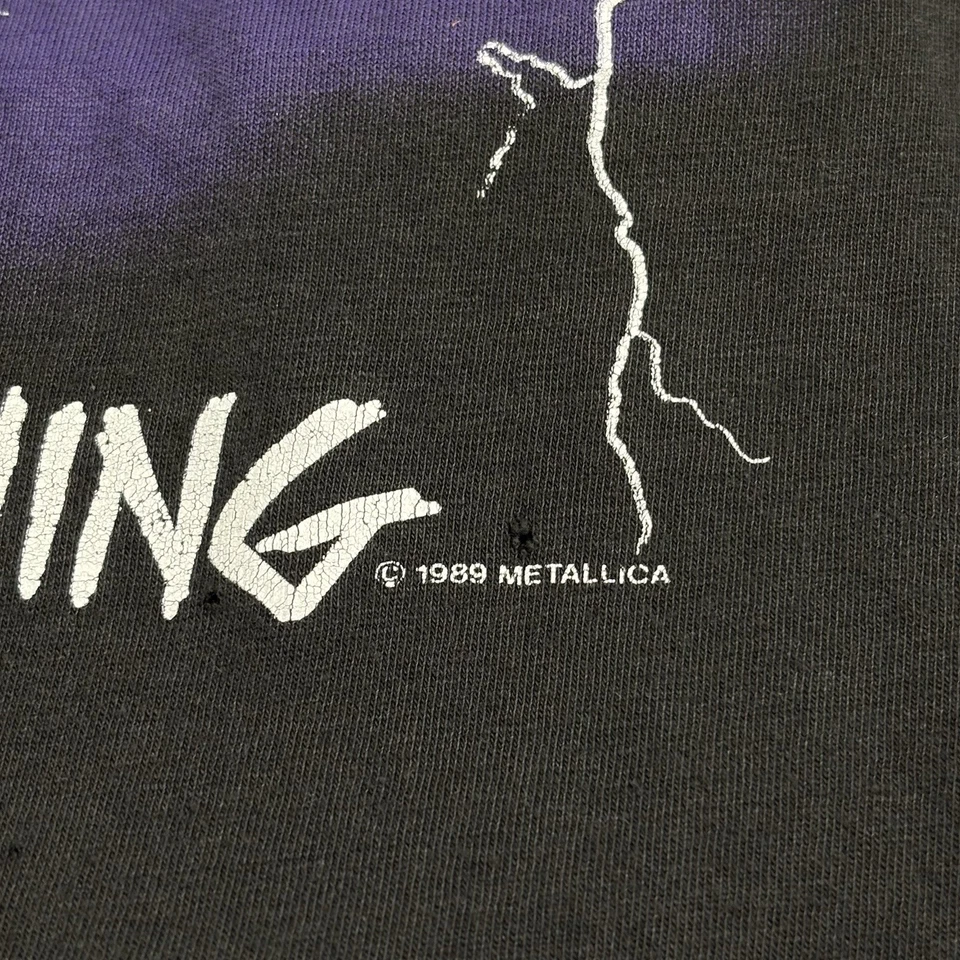 1989 Vintage Metallica Euro Boot Ride The Lightning Kill Em All Size Xl Boxy Fit - Image 4 of 4