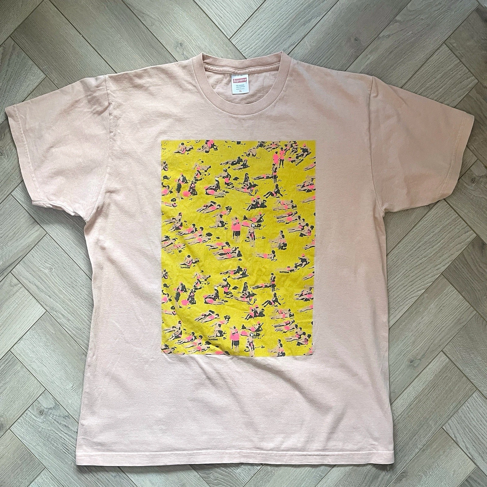 T shirt de plage Supreme SS16 en pêche