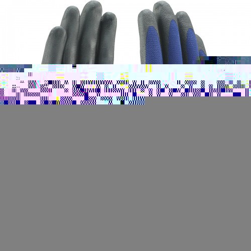 Gants tricotés nitrile S8-04 bleu et noir taille 7 en lot de 12 paires