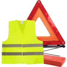 GADLANE Car Warning Triangle & Visibility Vest Reflective Emergency Breakdown