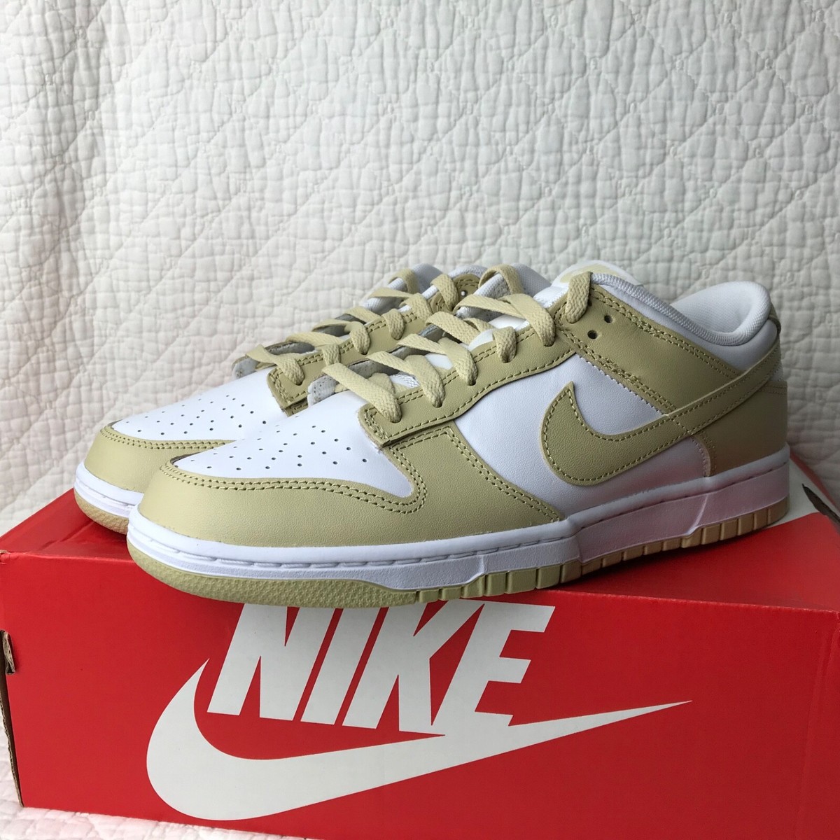 Nike Dunk Low Retro BTTYS Shoes Men's SZ 9.5 White/Team Gold