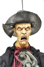 Halloween Home Hanging 36" Scary Man in Bowler Hat Haunted House Decoration Prop