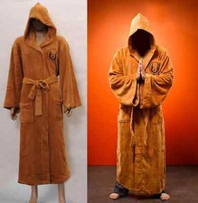 Sale Star Wars Jedi Knight Coral Fleece Bath Robe Embroidered Logo Brown Version