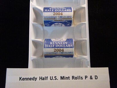 2004 P & D Kennedy Half Dollar U.S. Mint Roll Set - 40 coins | eBay