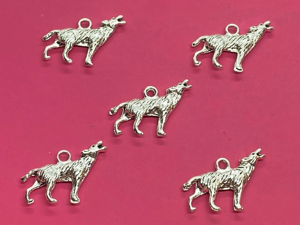 Slver Tone Wolf Charms, Coyote Charms, Antque Slver (6) - S64 - Etsy