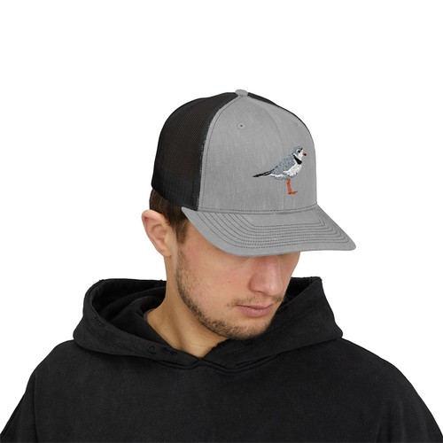Piping Plover Embroidered Bird Trucker Cap, Birdwatcher Cap, Wildlife Enthusiast - Picture 16 of 37