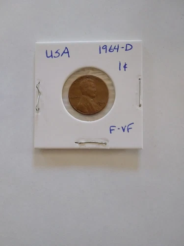 LINCOLN MEMORIAL PENNY 1964-D F-VF