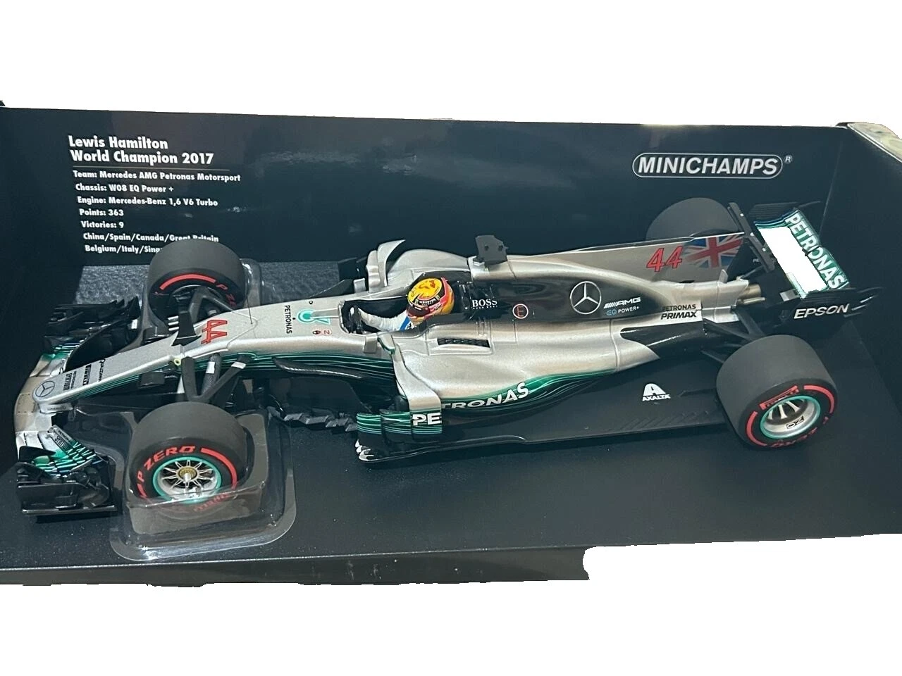 MINICHAMPS Lewis Hamilton coches de Fórmula 1 Diecast 2017 año del vehículo