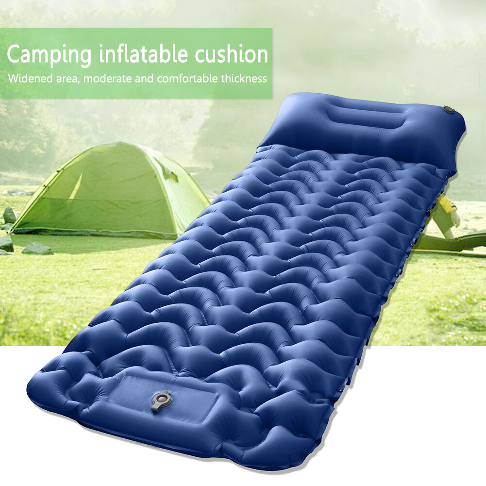 Inflatable Sleeping Pad Selfrebound Foldable Camping Air Mattresses (Dark Blue) eBay