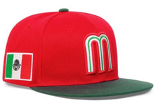 Mexico Snapback Hat Cap Red Green Flag 3D M Embroidery Mexican Baseball Acrylic