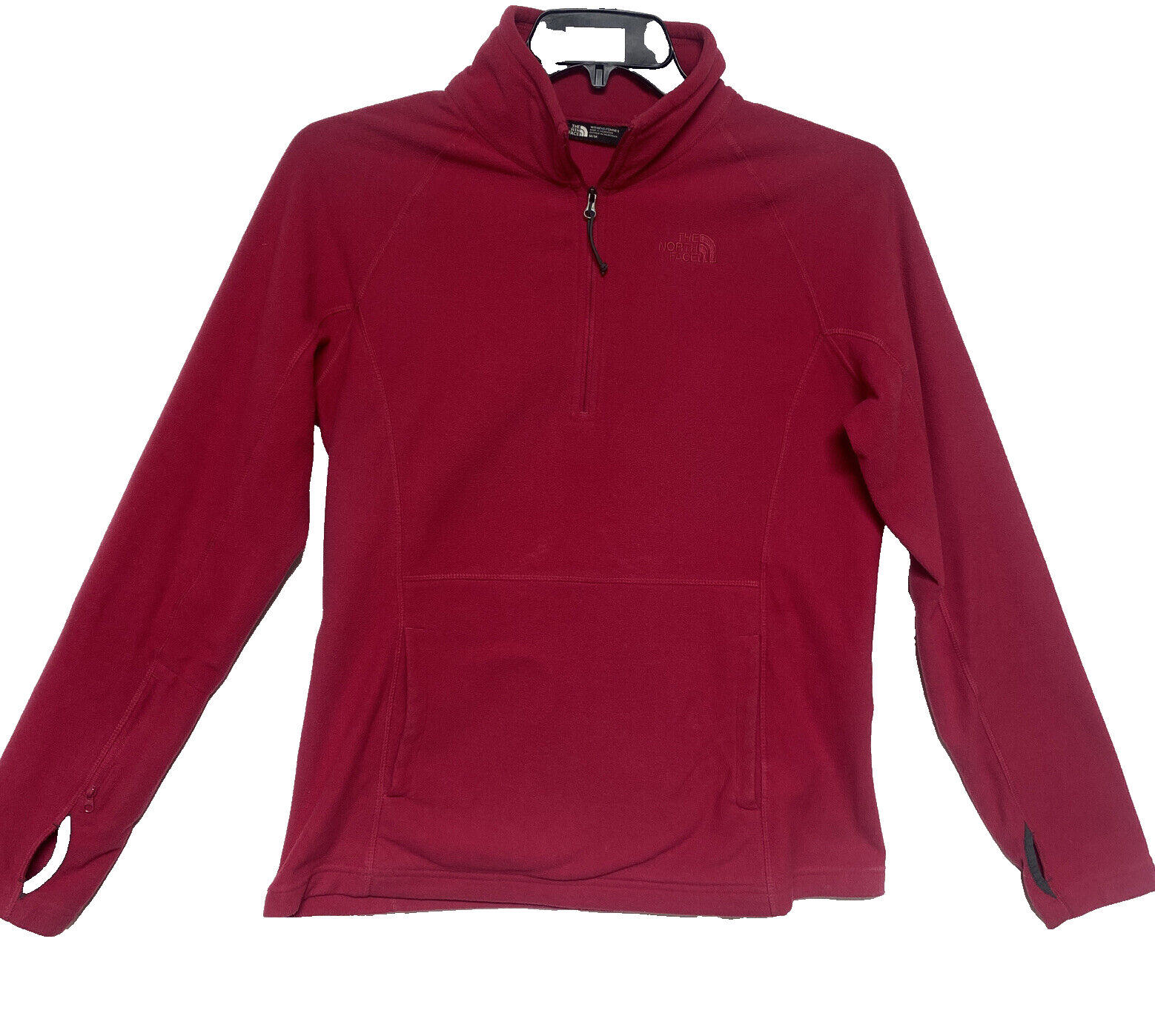 The North Face 1/4 Zip Fleece Pink Long Sleeve Pullover Sweatshirt Womens M