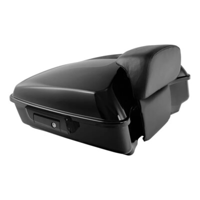 10.7'' Chopped Tour Pack Trunk with Backrest & Black Latches for HD Touring 14-up