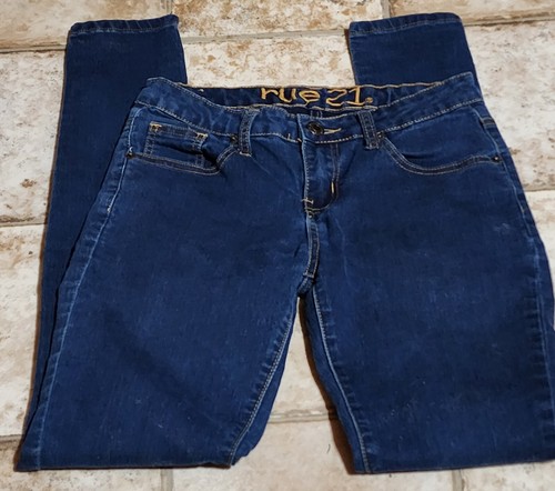 Jeans Rue 21 Boot Cut - Taille 1 - Dark Wash - Poches à Boucle - Occasion Très Bon état