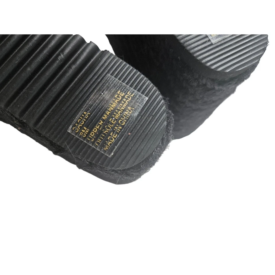 Beach Matisse 8 Sasha Black Braided Espadrille Wedge Sandal Slide Vegan - Image 2 of 4