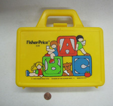 Vintage Fisher Price 1979 Abc School Lunchbox No Thermos 638 Quaker Yellow