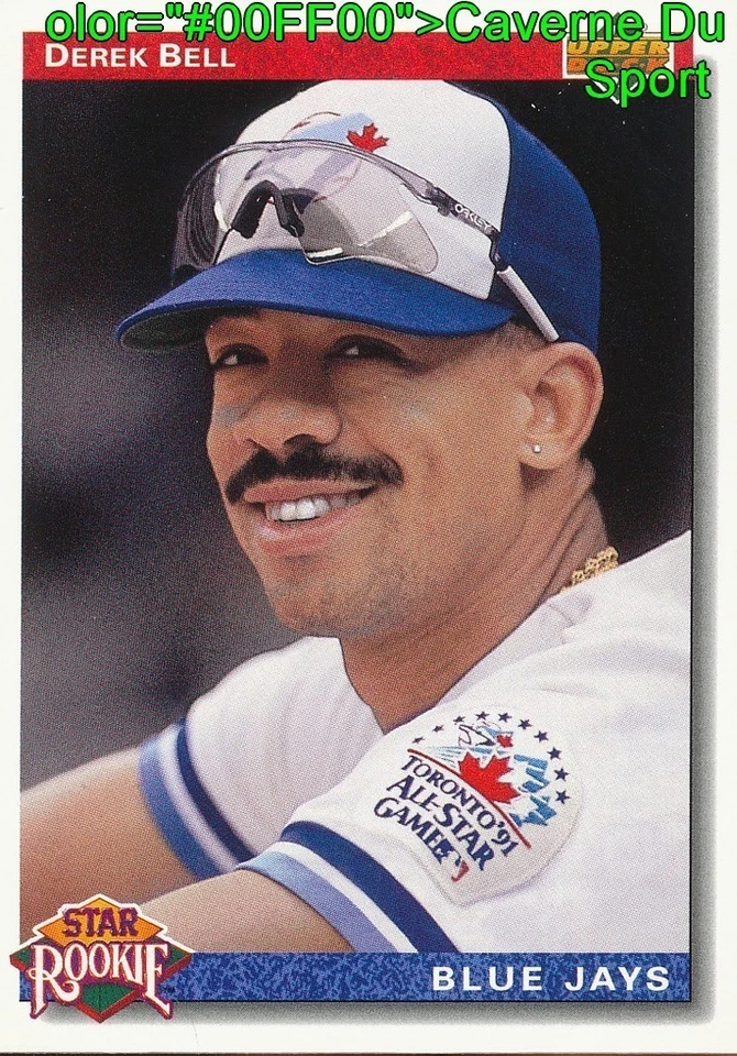 026 DEREK BELL SR TORONTO BLUE JAYS BASEBALL CARD UPPER DECK 1992 - Photo 1/1