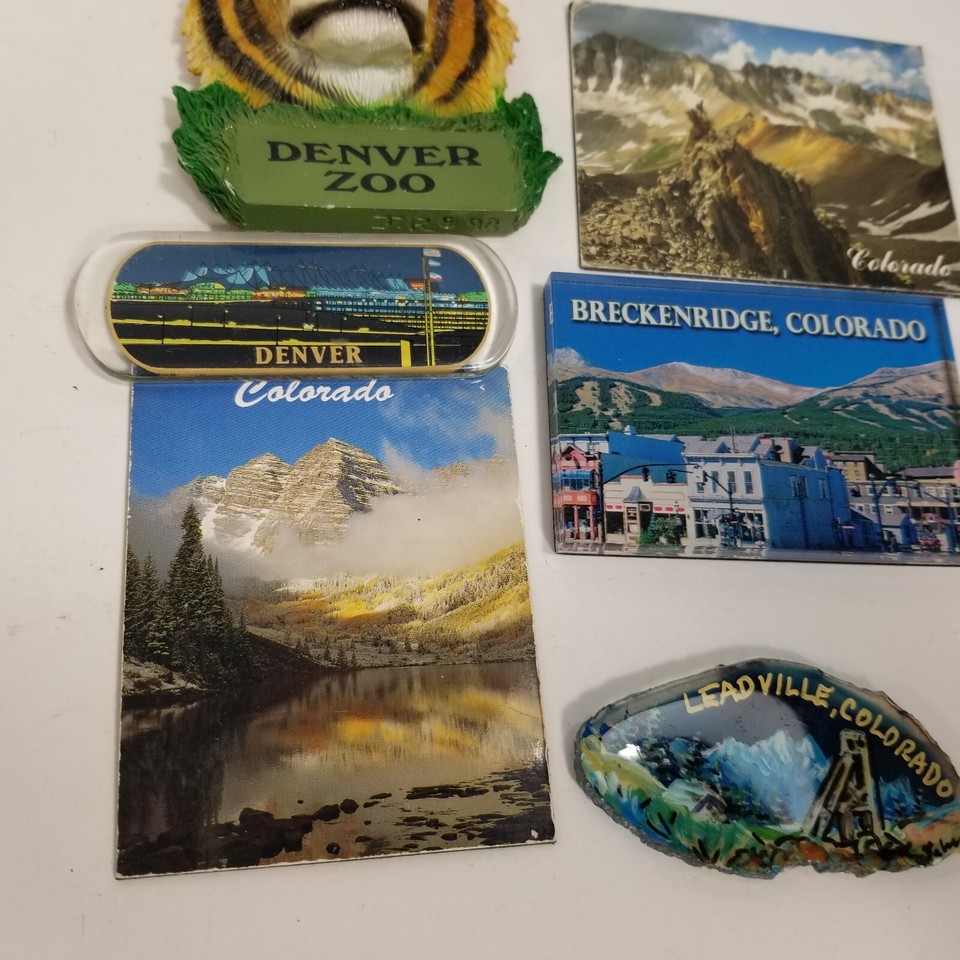 Lot Of Collectible Souvenirs Travel Fridge Colorado