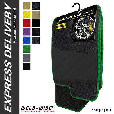 To Fit Fits For Subaru Impreza 2000 - 2007 Anthracite Car Mats + Green