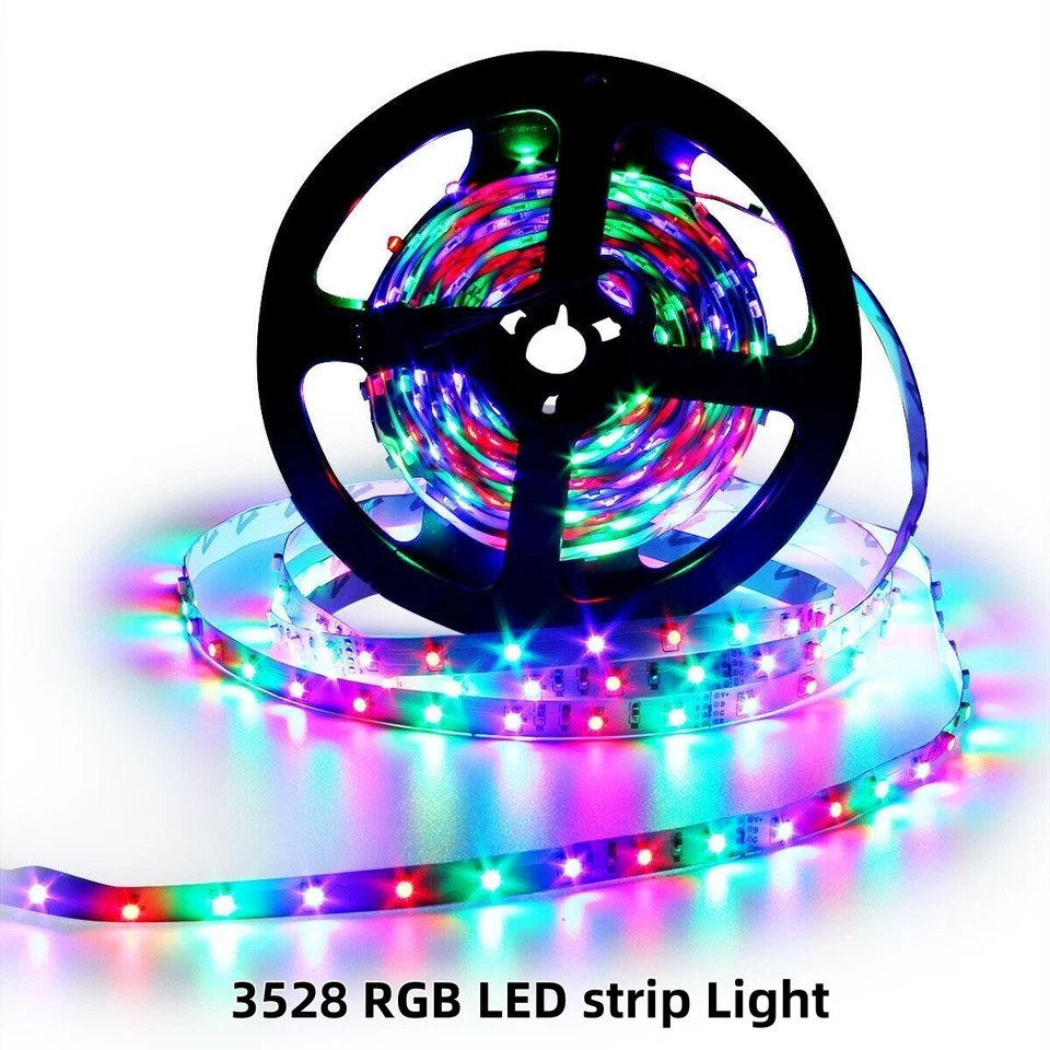 3528 Bright RGB Waterproof SMD Flexible Strip light With Tape 12V 5M 16.4f - Image 2 of 4