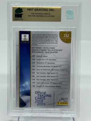 2008 Champions League Cristiano Ronaldo #232 MNT 9.5 Gem MNT PSA