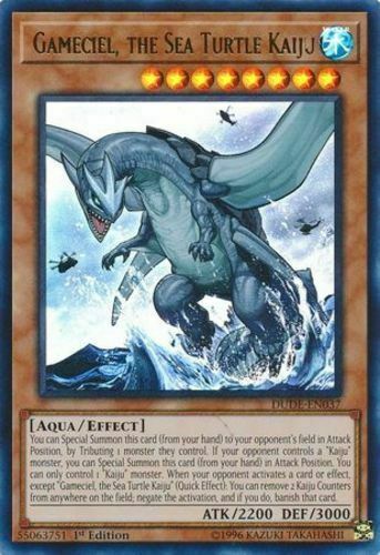 GAMECIEL, THE SEA TURTLE KAIJU * 1ST EDITION ULTRA RARE DUDE-EN037