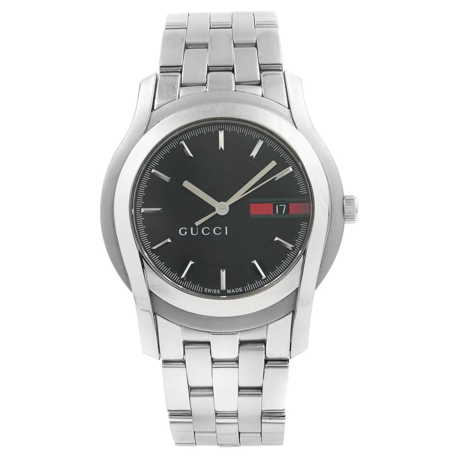 Montre homme Gucci 5500XL en acier inoxydable avec numéro de série VENDEUR AMÉRICAIN