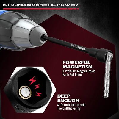 Nut Driver Impact Bit Set 31-Piece Magnetic Socket Impact Drill