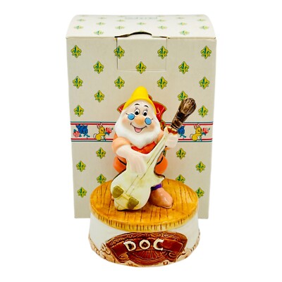 Schmid Walt Disney Snow White & The Seven Dwarfs Doc Chelo Music Box 5'' NEW
